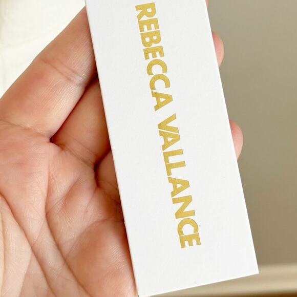 Rebecca Vallance Puff Sleeve V Neck Midi Dress 6 White NWT - Picture 10 of 13